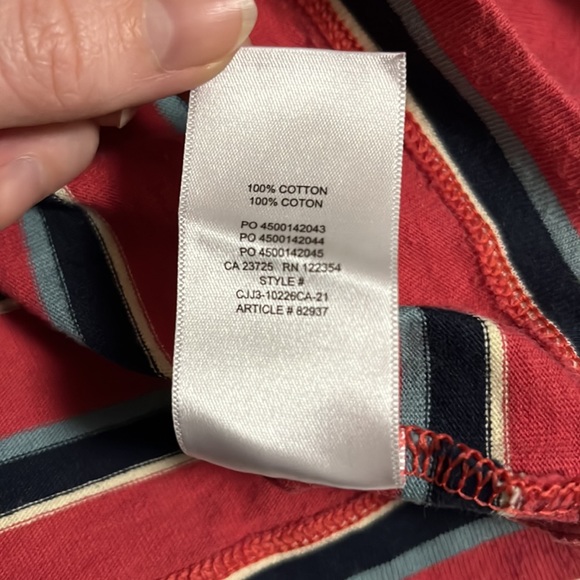 TNA Ryer Longsleeve - Cropped, Red Striped, Size Small - Picture 7 of 7